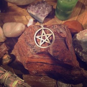 Pewter pentacle pendant